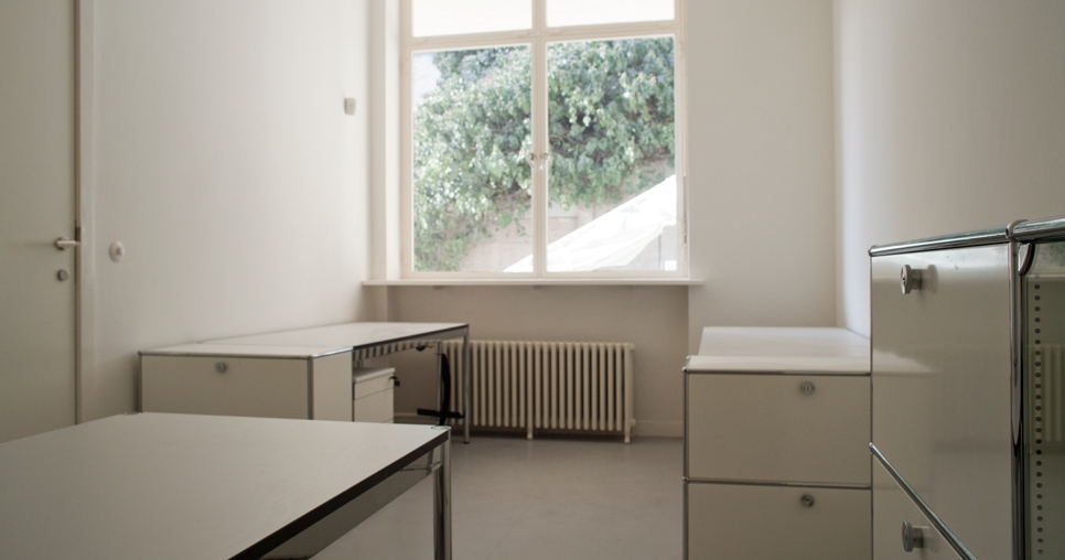 Former maids’ room (2nd floor), office and research room of the Study and Documentation Centre, 2012, photograph: David Židlický