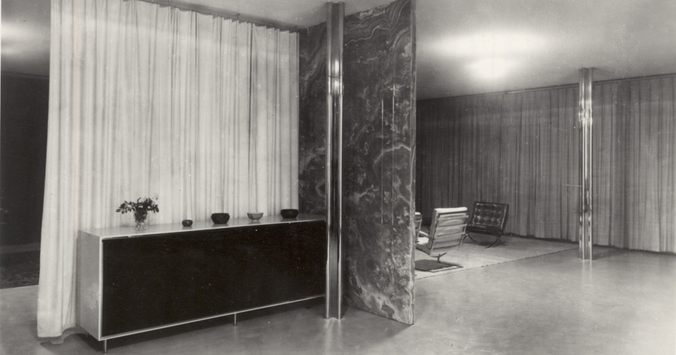 Main living area in the evening light, 1930s