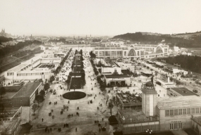 Celkový pohled na areál brněnského výstaviště, 1928