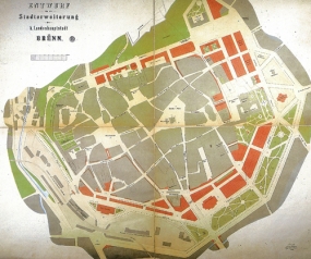 Návrh na rozšíření královského zemského hlavního města Brna, L. Förster 1860, Archiv města Brna