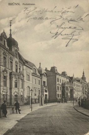Löw-Beerova vila v Brně, dobová pohlednice, asi 1905, Muzeum města Brna
